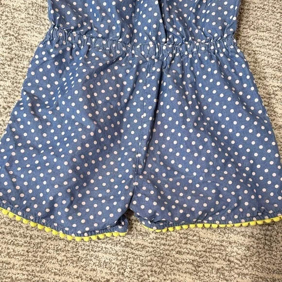 Polka Dot Blue Kids Romper - Picture 8 of 8